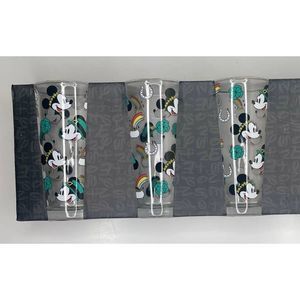 NEW Disney Mickey Mouse Minnie Shamrock St Pattys Rainbow Glasses Tumblers 16 OZ